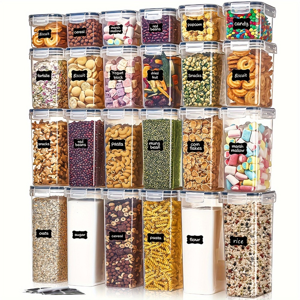 Tea Coffee Sugar Container - 24Pcs Food Storage Containers 12 Boxes
