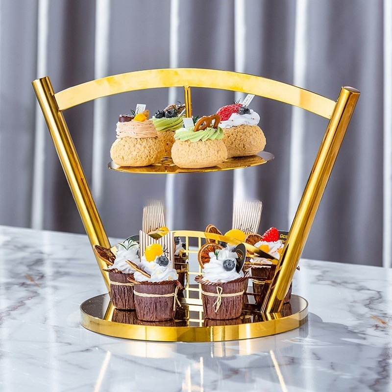 Coffee Tea Break - Afternoon tea snack rack three-layer fruit
