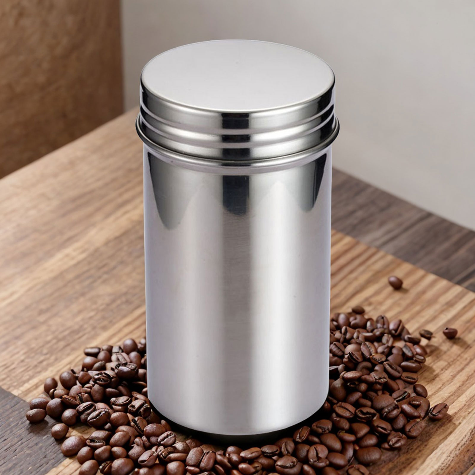 Coffee Tea Bean Leaf - 304 Stainless Steel Sealed Storage Jar