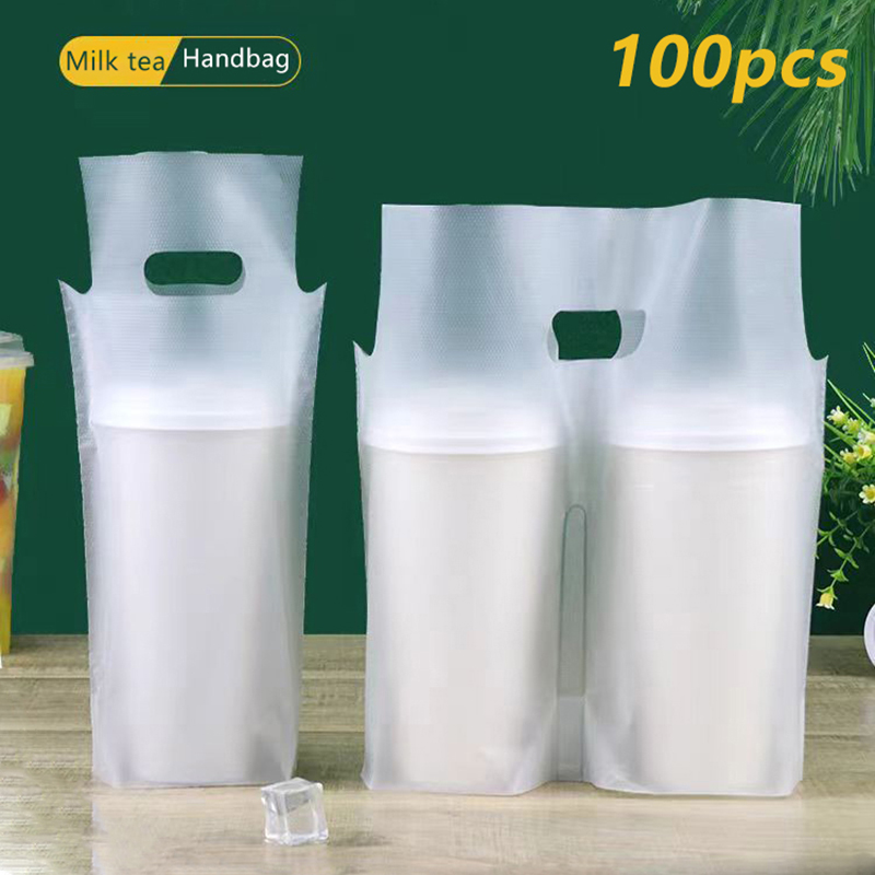 Coffee Tea Pictures - 100Pcs Single/Double Cup Milk Tea Packaging
