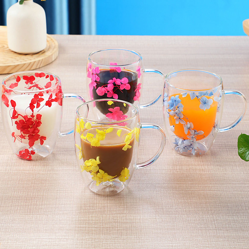 Tea And Coffee Fusion - Double Walled Glass Mugs Crystal Cup