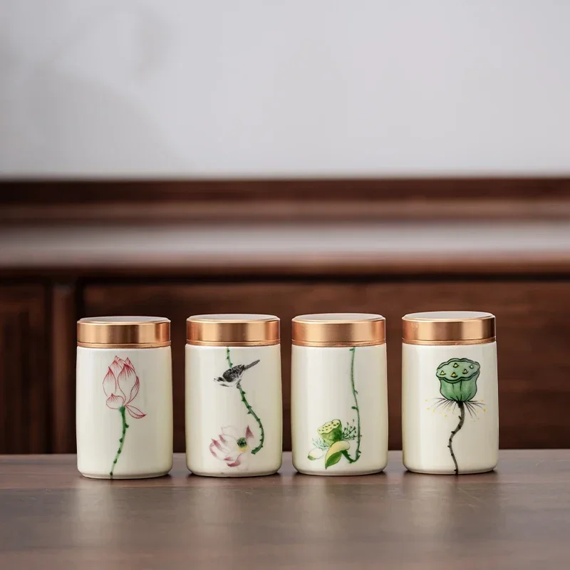Tea Coffee Sugar Container - Boutique Tím Đất Sét Trà Caddy