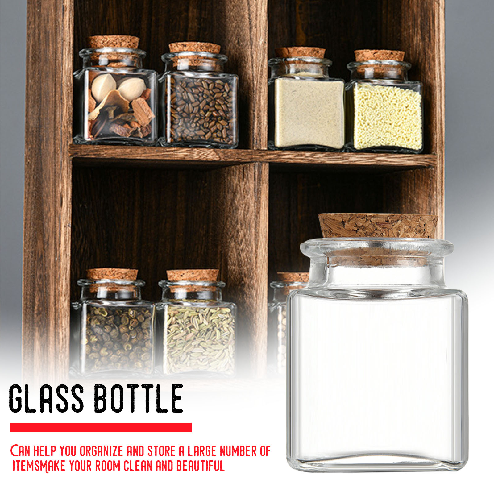 Tea Coffee Sugar Container - 1/5/10Pcs Glass Storage Jars Kitchen Pantry