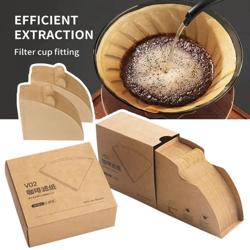 Coffee Tea Paper Cups - Wood Pulp 02 Cone Filter Pour