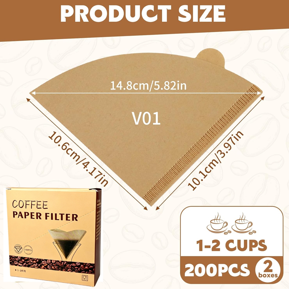 Coffee Filters 200 Count Cone  - đánh giá và giá Coffee Tea Paper Cups