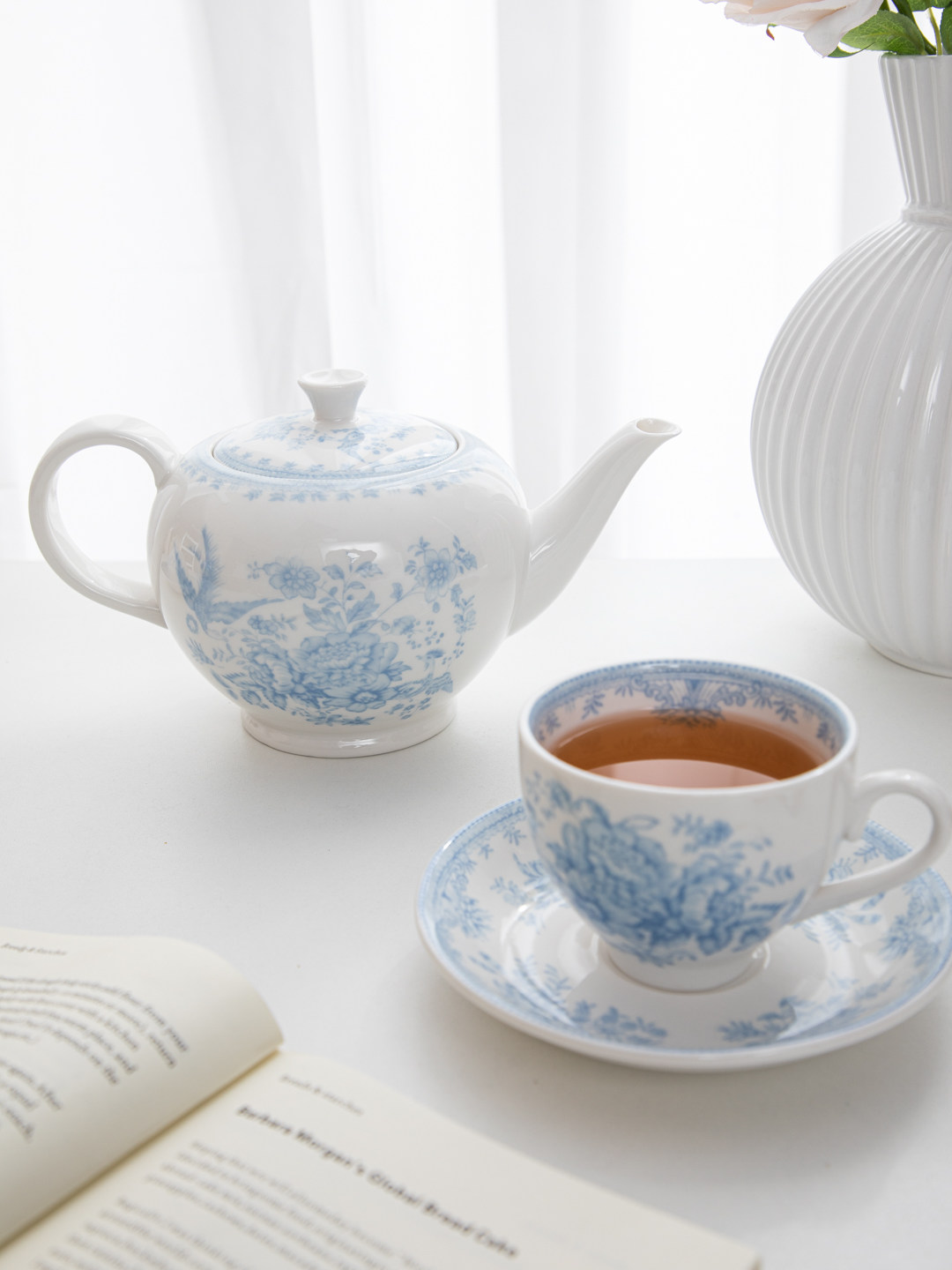 House, retro blue peony aftern - đánh giá và giá Coffee Tea English