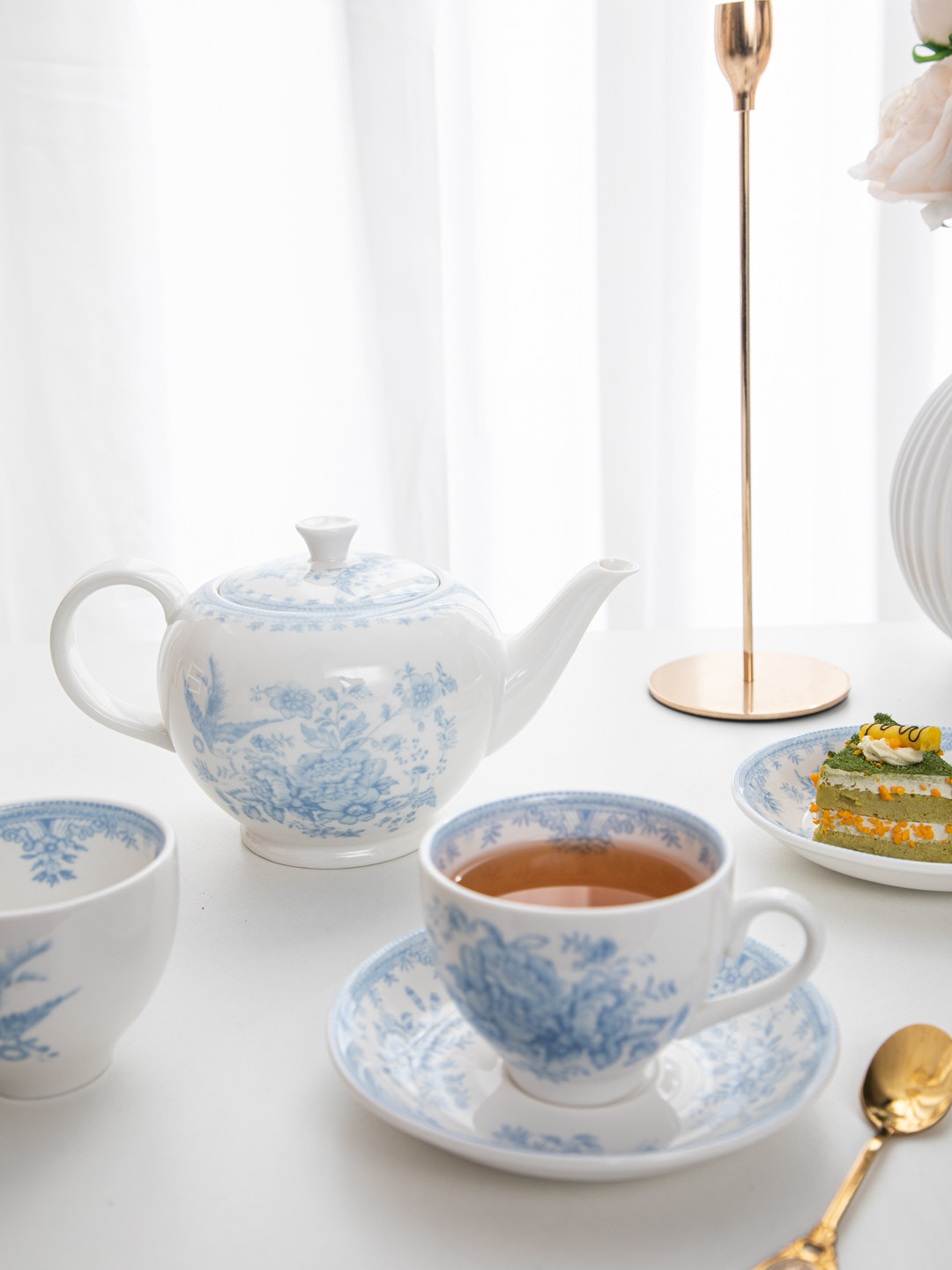 House, retro blue peony aftern - đánh giá và giá Coffee Tea English