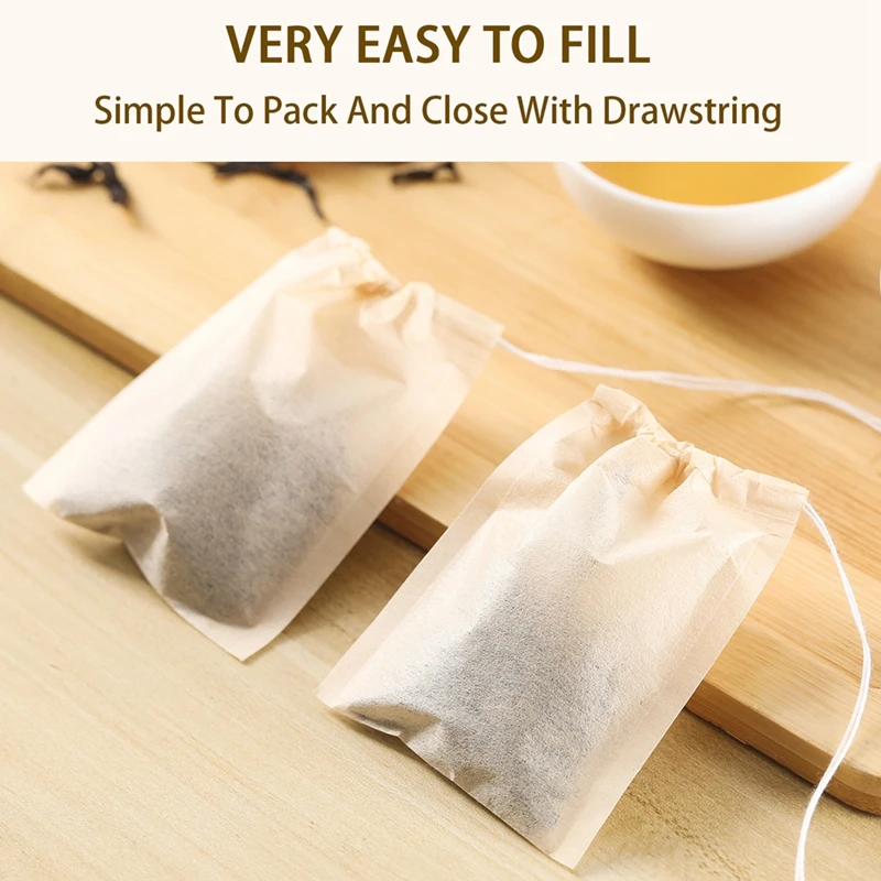 100Pcs Teabags with Drawstring - đánh giá và giá Coffee Tea Bean Leaf