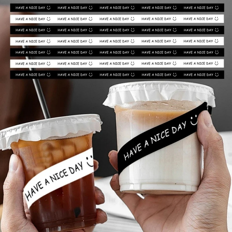 100Pcs HAVE A NICE DAY Smile F - đánh giá và giá Coffee Tea Paper Cups