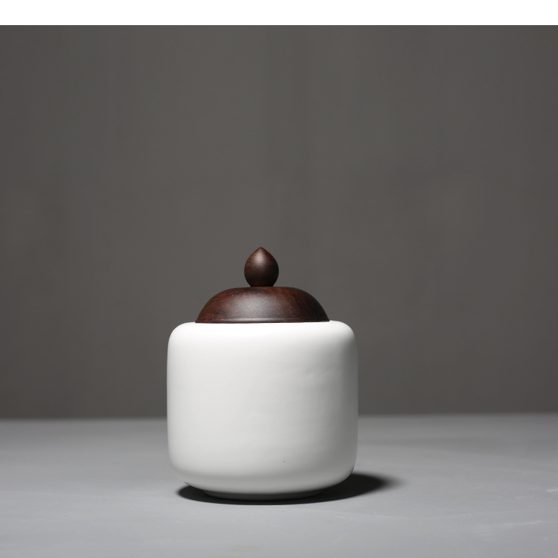 Ceramic Tea Pot Wooden Lid Por - đánh giá và giá Tea Coffee Sugar Container