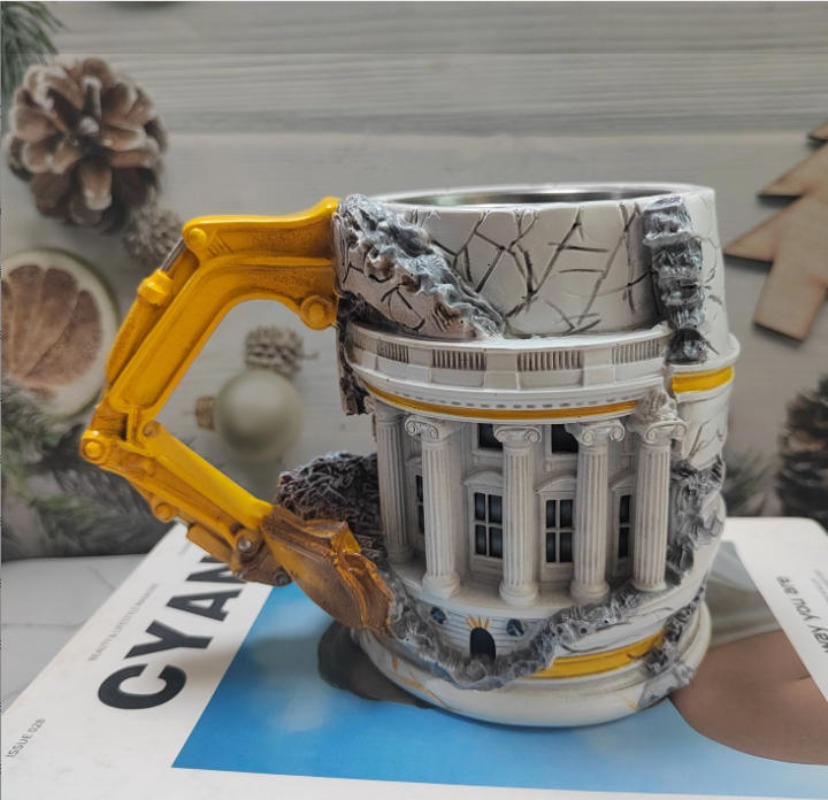 3D Excavator Breaking Building - đánh giá và giá Coffee Tea Break