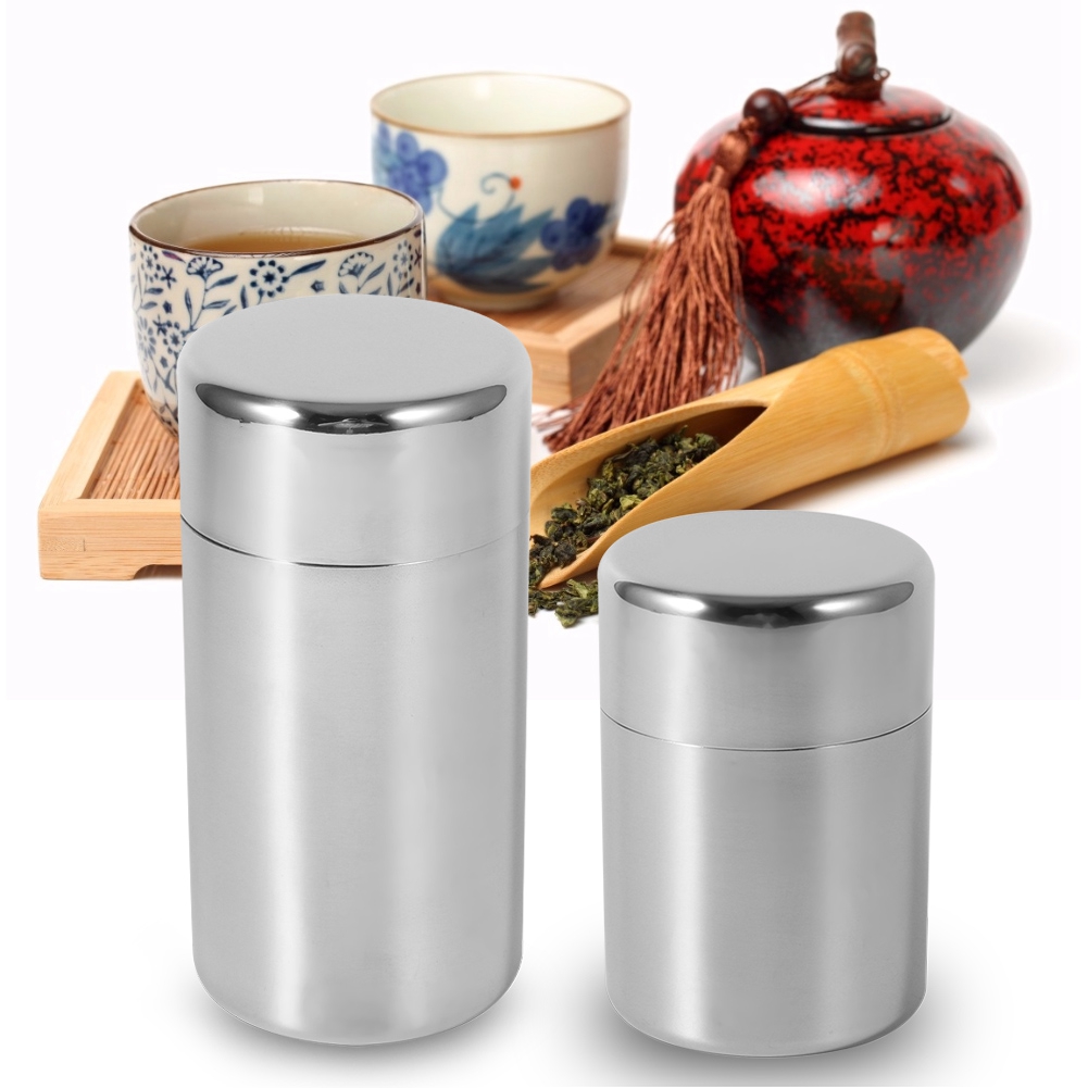 Stainless Steel Tea Leaf Tins  - đánh giá và giá Tea Coffee Sugar Container