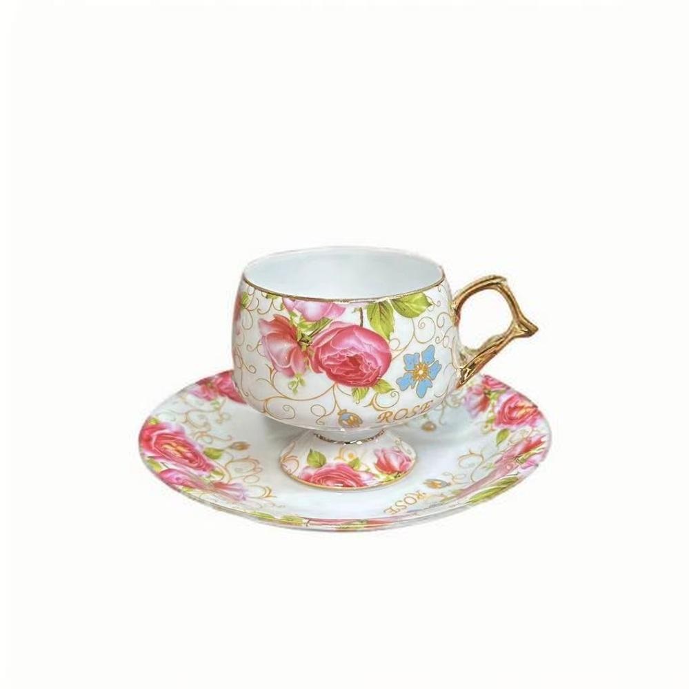 French Full Flower Coffee Cup  - đánh giá và giá Coffee Tea English