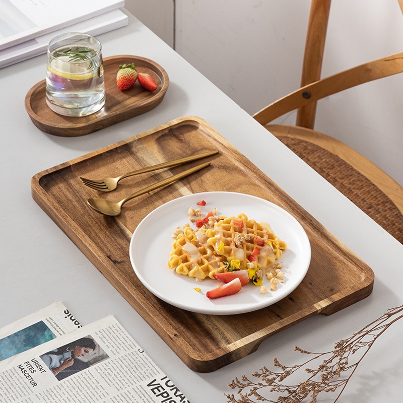 Acacia Wood Coffee Tray Decora - đánh giá và giá Coffee Tea In Chinese