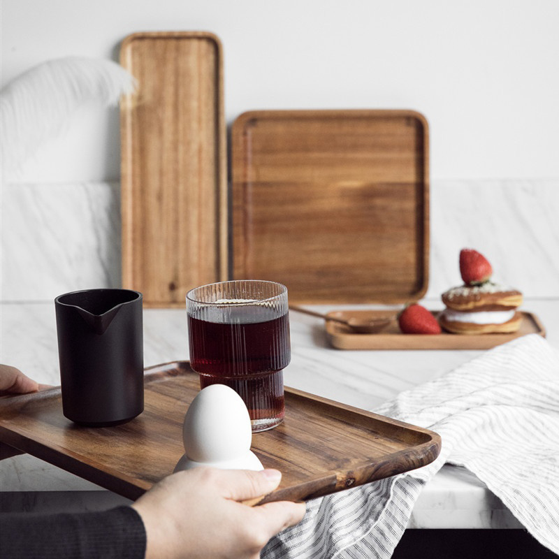 Acacia Wood Coffee Tray Decora - đánh giá và giá Coffee Tea In Chinese
