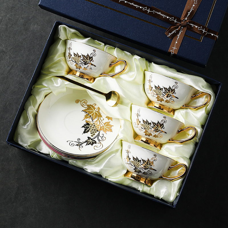 Coffee Cup Small Exquisite Set - đánh giá và giá Coffee Tea English
