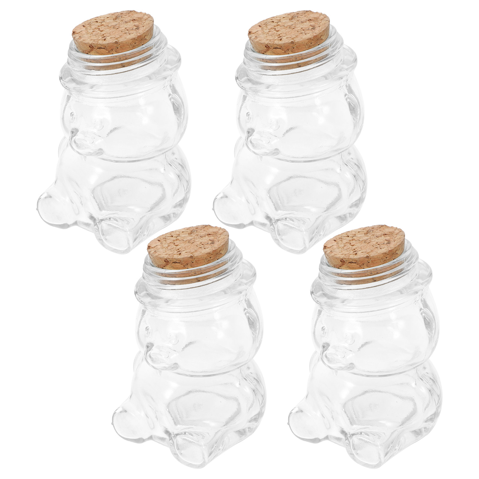 4Pcs Glass Candy Jar Set Trans - đánh giá và giá Tea Coffee Sugar Container