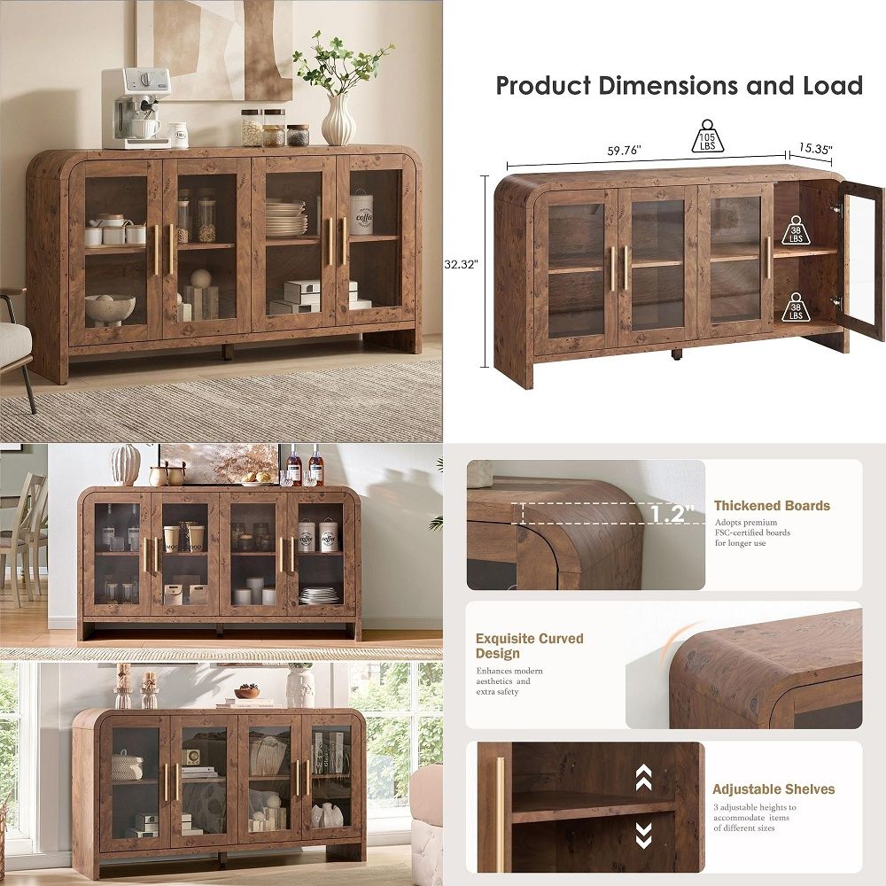 Sideboard Buffet Cabinet with  - đánh giá và giá Coffee & Tea Garden Lincoln Menu