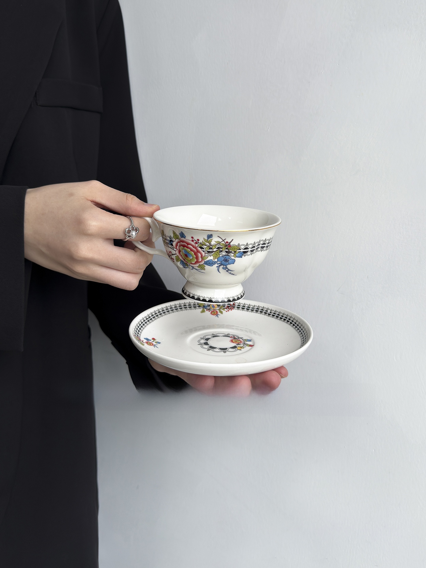 English Style Floral Coffee Cu - đánh giá và giá Coffee Tea English