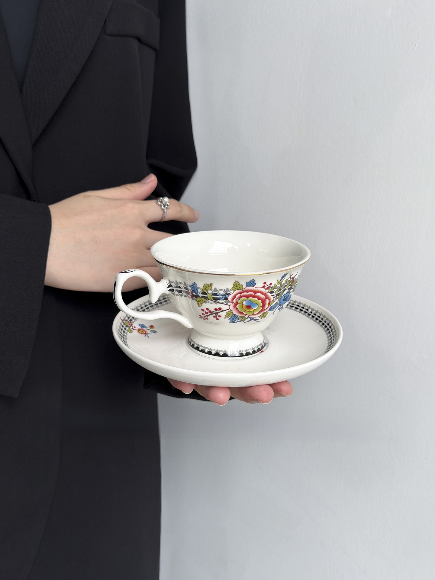 English Style Floral Coffee Cu - đánh giá và giá Coffee Tea English