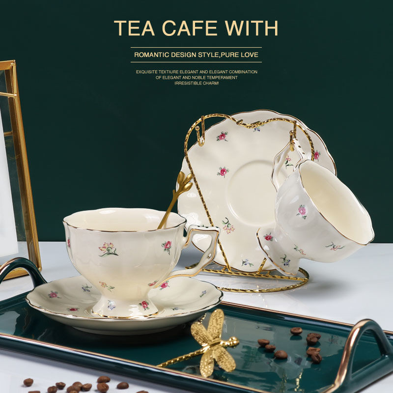 Red Rose European Ceramic Cup  - đánh giá và giá Coffee Tea English