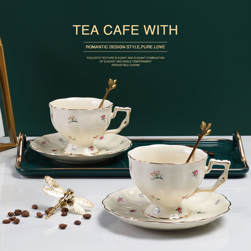 Red Rose European Ceramic Cup  - đánh giá và giá Coffee Tea English
