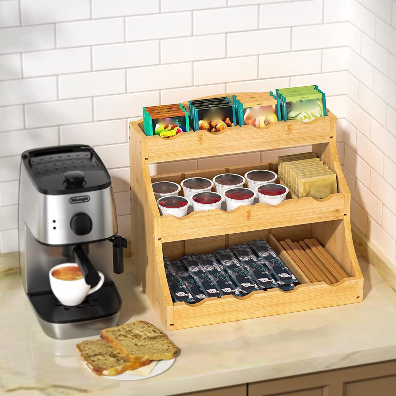 Tea Bag Organizer Wood Coffee  - đánh giá và giá Coffee Tea Break