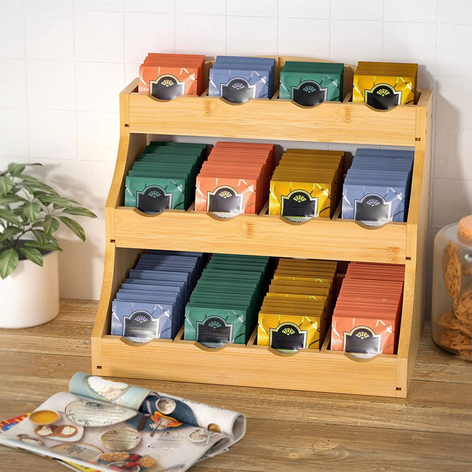 Tea Bag Organizer Wood Coffee  - đánh giá và giá Coffee Tea Break