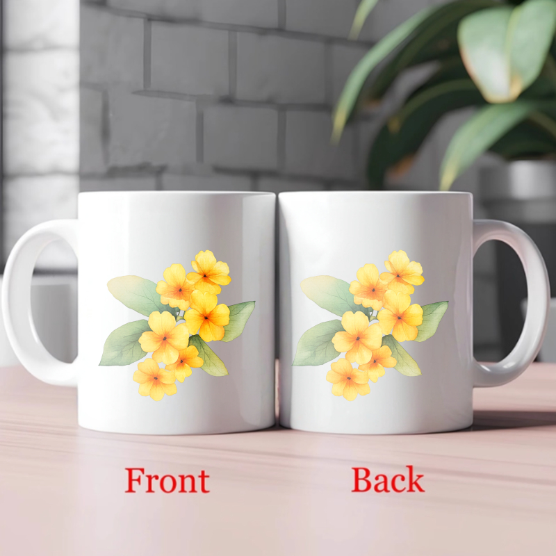 Ceramic mug with white and yel - đánh giá và giá Coffee Tea Break