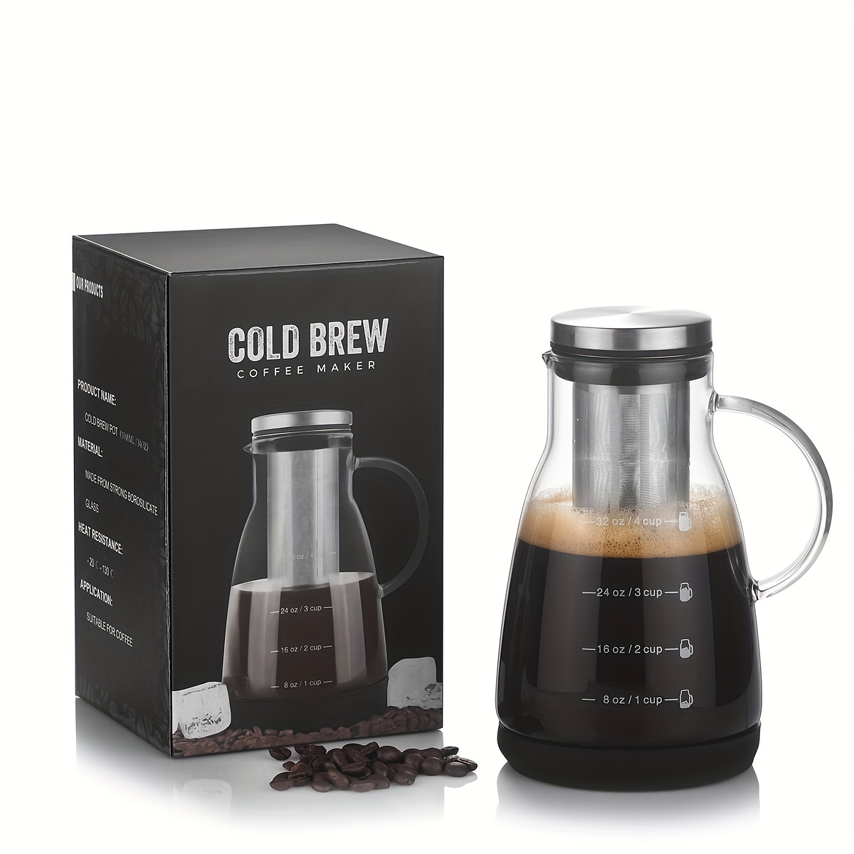 24oz Classic Glass Cold Brew C - đánh giá và giá Coffee Tea Jug