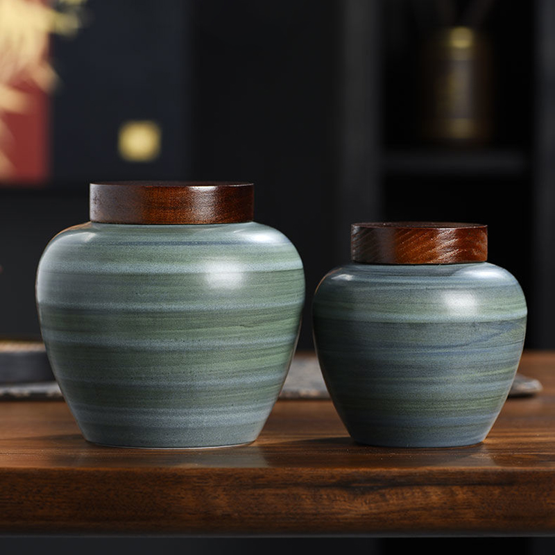 Retro Ceramic Tea Leaf Jar Cre - đánh giá và giá Coffee Tea Bean Leaf