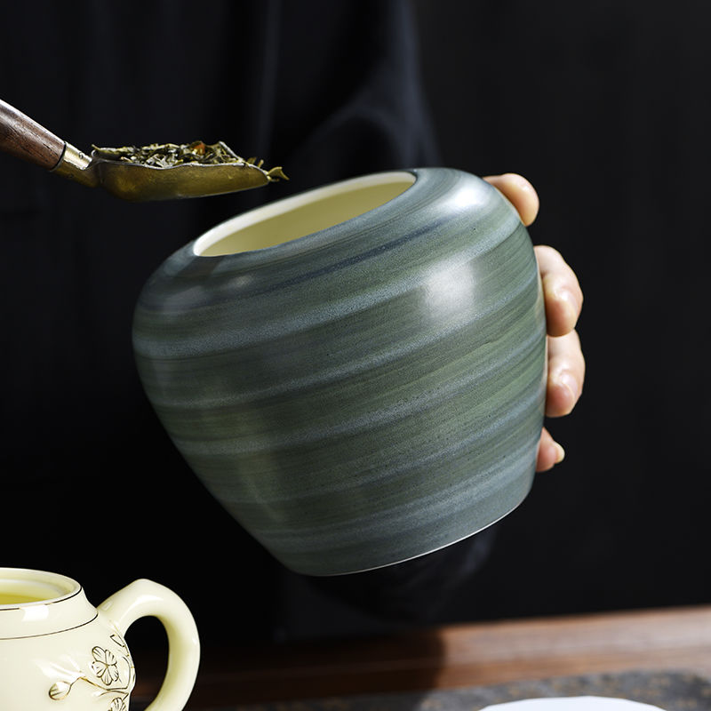 Retro Ceramic Tea Leaf Jar Cre - đánh giá và giá Coffee Tea Bean Leaf