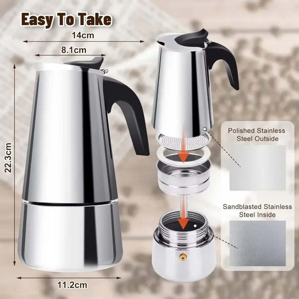 Coffee Maker Moka Pot 50ml-600 - đánh giá và giá Coffee Tea Chocolate
