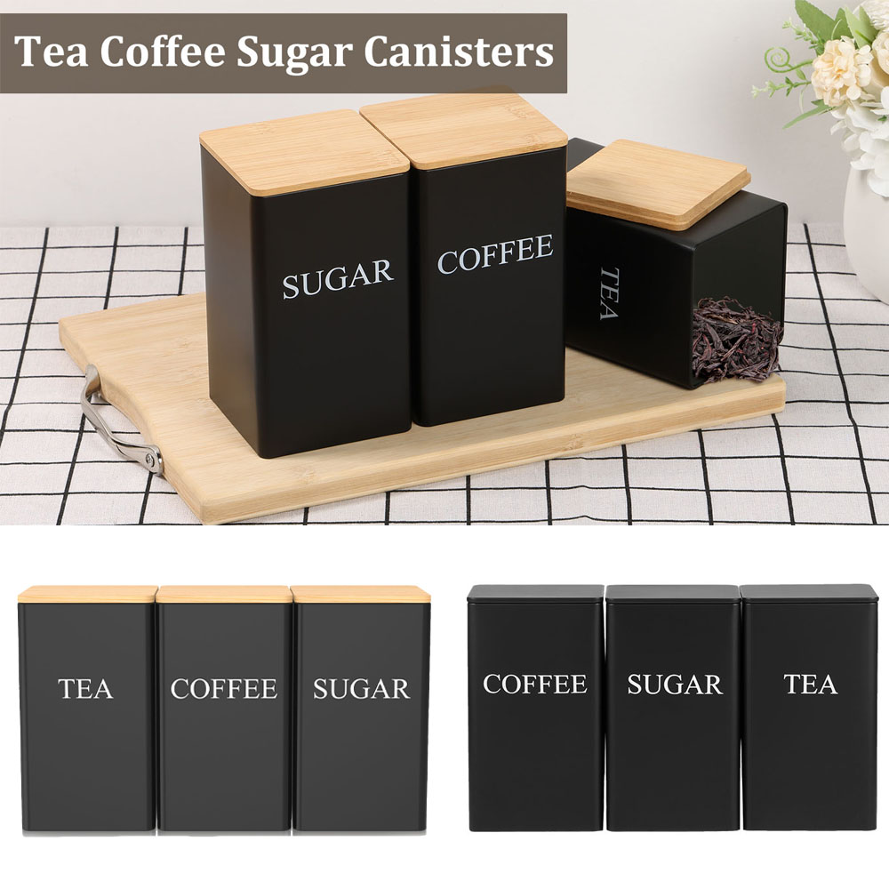 Coffee Bean Storage Jar Metal  - đánh giá và giá Tea Coffee Sugar Container