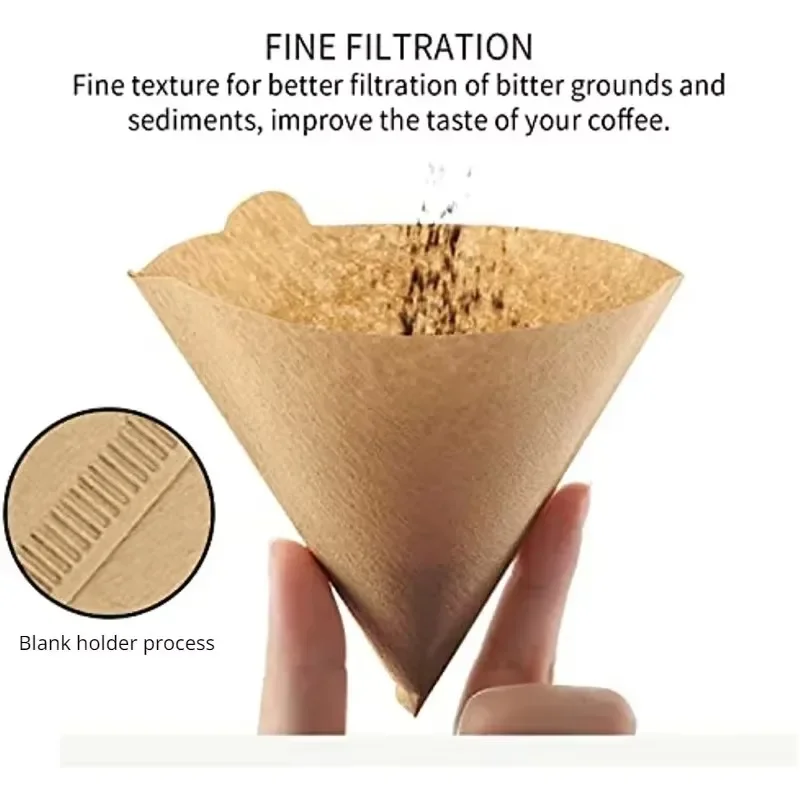 Wood Pulp 02 Cone Filter Pour  - đánh giá và giá Coffee Tea Paper Cups